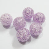 100pcs 20mm Crack & Glitter Round Beads Chunky Jewelry
