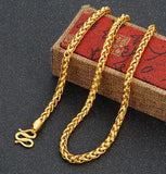 Copper Plated Wheat Ear Necklace for Men and Women