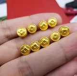 24K Pure 999 Gold DIY Bead 0.1g Yellow Jewelry Parts