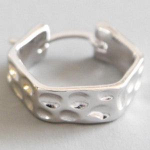 S925 Concave Convex Hoop Earrings for Women Jewelry
