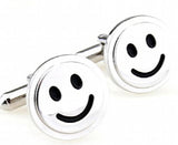 iGame Retail Wedding Cufflinks For Men Round Smile Cuff Links