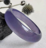Zheru Agate Chalcedony 54-64mm Purple Bangle Princess Gift