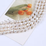Baroque 8-9mm Keshi Pearl Strand Necklace