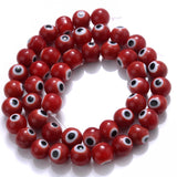 48-96Pcs Multicolor Evil Eye Lampwork Glass Beads for Jewelry Making