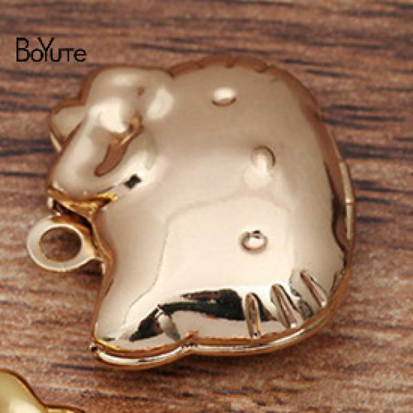 BoYuTe Metal Brass Cat Floating Locket Charms Pendant