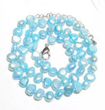 Real Pearl Baroque Necklace Pink Cultured 6-7mm Women Gift