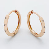 Small Hoop Earrings 585 Rose Natural Zircon Hot Party Gift Jewelry