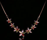 Colorful Flower Zircon Necklace for Women