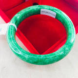 Zheru Natural Jadeite Bracelet Green 54-62mm w/ Certificate
