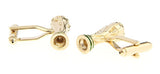 Men's Football Cup Cuff Links Copper Golden