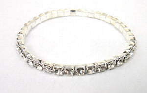 1 Row Crystal Cup Chain Stretch Bracelet