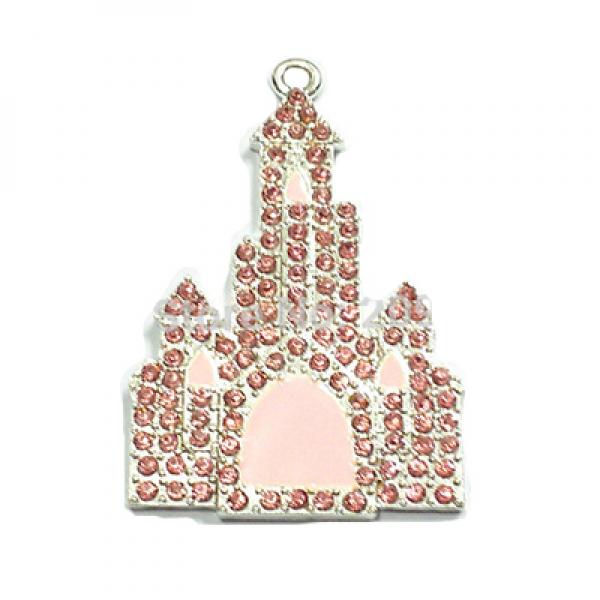 10pcs/lot Castle Pendants For Necklace