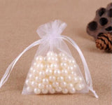 100pcs Organza Sheer Gauze Jewelry Bags Drawstring Wedding Christmas Gift Bag