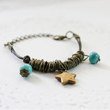 Vintage Ceramic Beads Pendant Bracelet Anklets