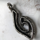 Maori Winter Ethnic Vintage Jewelry 925 Sterling Silver Pendant Hook