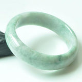 Zheru Natural Burmese Jadeite 54-64mm Light Green Bracelet