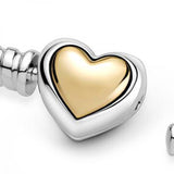925 Silver Family Tree Heart Infinity Star Clasp Charm Bracelet Bangle