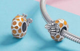925 Silver Bee Honeybee Beads for Charm Bracelet Jewelry Making