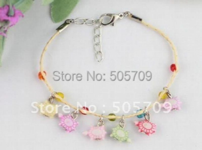 24PCS Turtle Drop Lucky Raffia Bracelets #21693