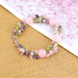 Colorful Crystal Bracelet Ladies Adjustable Hand Braided Beaded Bracelet