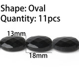Natural Stone Oval Faceted Beading Agates Crystals Beads for Jewelry Making
