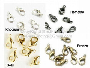 100pcs Lobster Clasp Necklace Bracelet Connectors 12mm 14mm 16mm