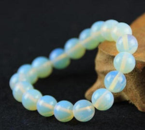 5A Ice Opal Moonstone Bracelet, Unisex Hand String