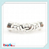 Silver Tube Beads Curved 925 DIY Jewelry Findings