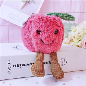 Fruit Plush Doll Keychains Pineapple Avocado Key Chain Bag Charms