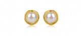 14k Hand Woven Fresh Water Pearl Earrings