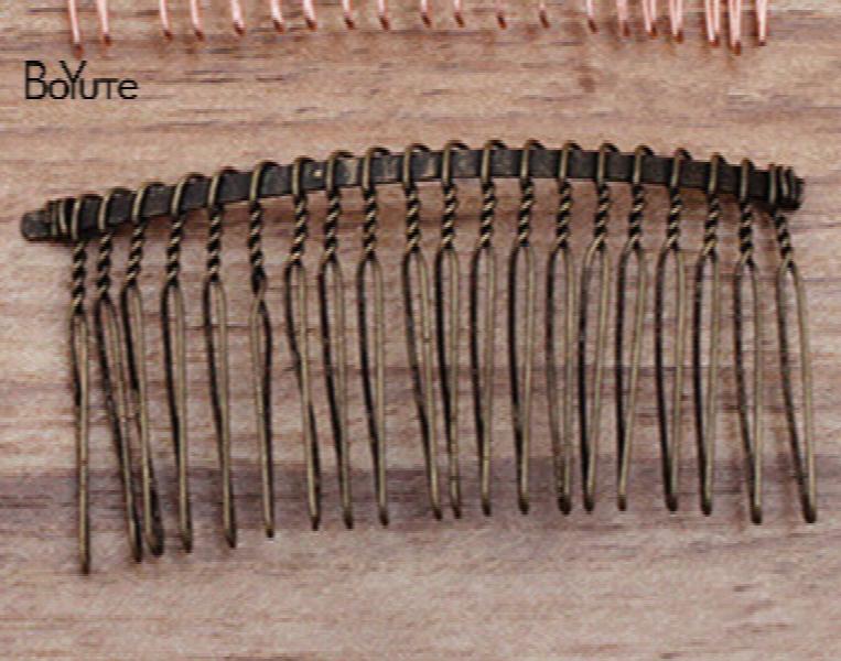 BoYuTe 20 Pcs Metal Wire Hair Comb 12-25 Teeth DIY Hair Jewelry