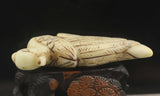Vintage Hand Carved Jade Bird Statue