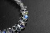 Rainbow Moonstone Drop Faceted 10-11mm Loose Beads for DIY Jewelry Making