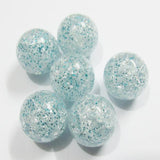 100pcs 20mm Crack & Glitter Round Beads Chunky Jewelry