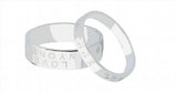 Titanium Stainless Steel Couple Rings with Creative English Letter Design