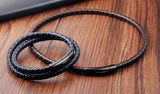 Stainless Steel Men's Leather Bracelet Classic Boy's Gift