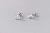 925 Silver Star Crown Stud Earrings