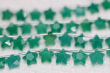 Green Chalcedony Star Shape Faceted 8mm Loose Beads for DIY Jewelry Making