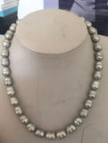 Tahitian Silver Grey Baroque Pearl Necklace 18''