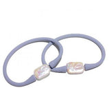 Gray Rubber Lavender Baroque Pearl Silicone Bracelet Casual Water Proof