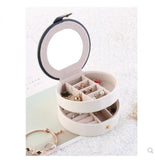 Portable Jewelry Box European Small Mini Earrings Hand Jewelry Storage Box