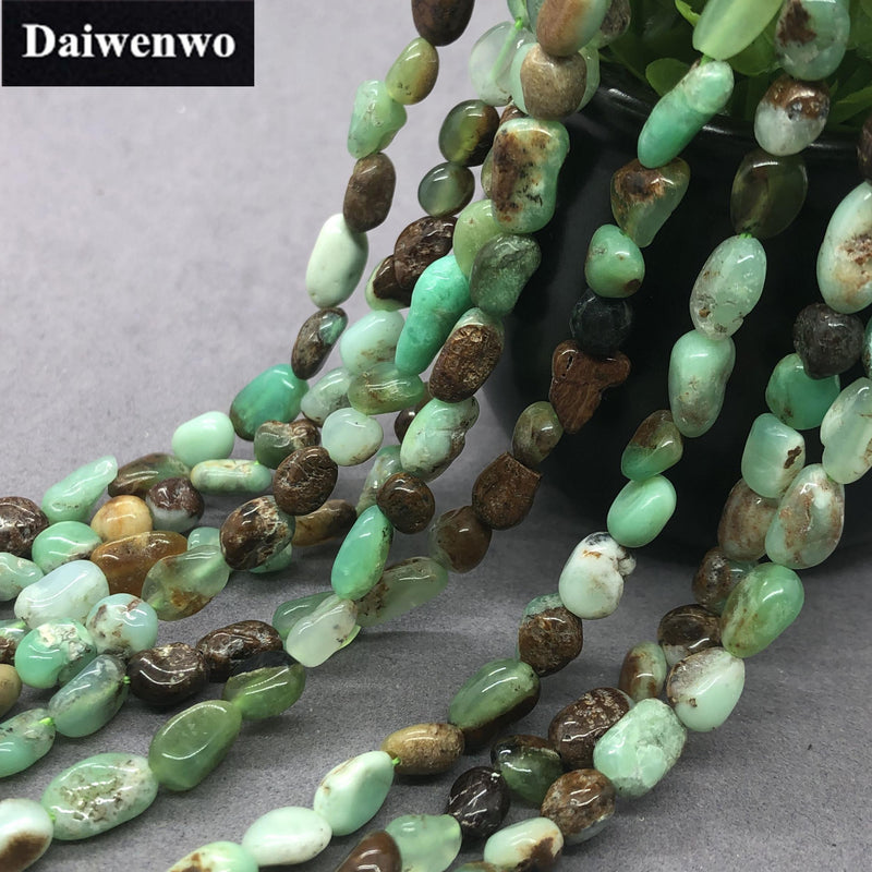 African Jade Turquoise Chrysopras Bead Gravel DIY Jewelry