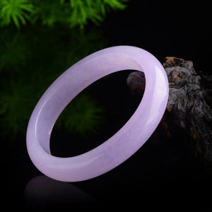 Natural Burmese Jade 54-64mm Light Purple Bracelet Princess Jewelry Gift