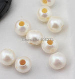 Freshwater Pearls Large Hole Pearl 10-11mm 10 Pieces Near Round Beads