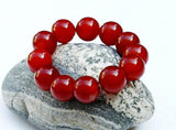 Red Agate Beads Elastic Bracelet Jewelry Gift
