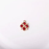 Alloy Protein Pearl Clover Flower Earrings Pendant