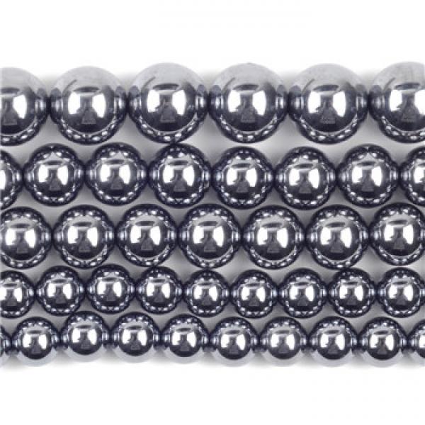 Natural Terahertz Stone Beads Round Spacer 6 8 10mm