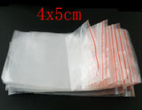 500 Transparent Zip Lock Plastic Bags 5x4cm for DIY Jewelry