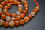 Faceted Red Carnelian Agate Stone Beads 4mm-12mm