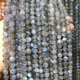 Gray Moonstone Labradorite Round Stone Beads 6/8/10MM